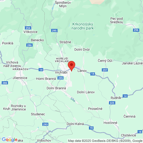 Google map:  Vápenická 733, 543 01 Vrchlabí